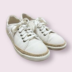 Vionic Sunny Hattie White Canvas Comfort Sneakers Shoes Womens Size 9